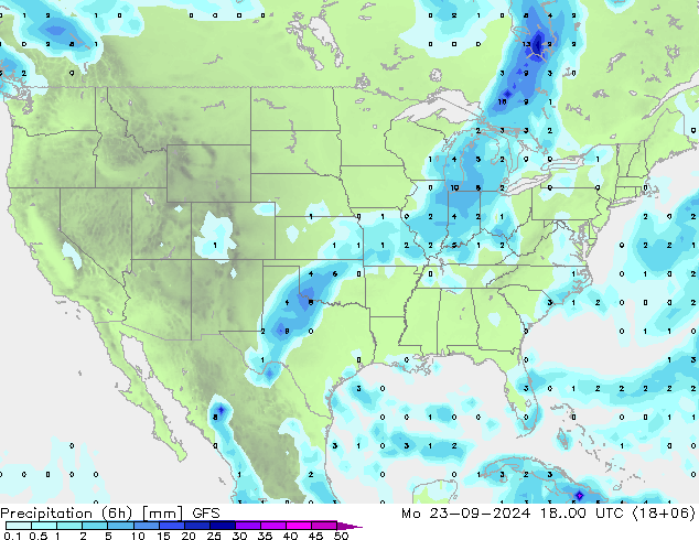 Z500/Rain (+SLP)/Z850 GFS Mo 23.09.2024 00 UTC