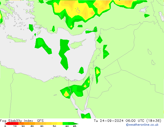 Fog Stability Index GFS Ter 24.09.2024 06 UTC