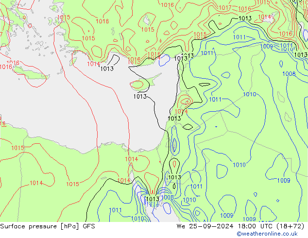 GFS: mer 25.09.2024 18 UTC