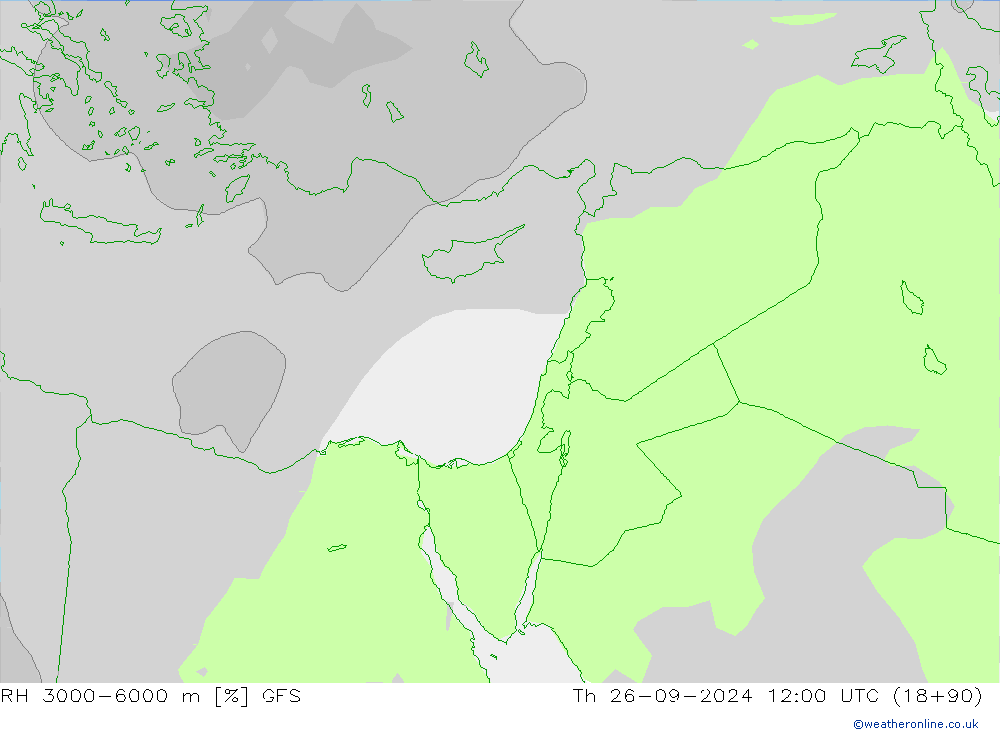 RH 3000-6000 m GFS Qui 26.09.2024 12 UTC