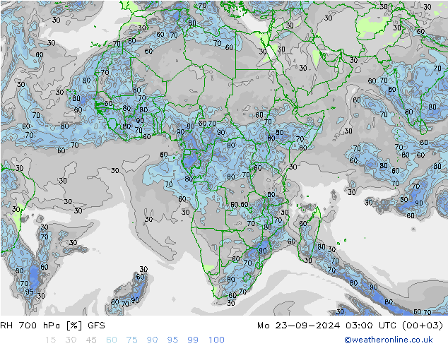 RH 700 hPa GFS September 2024