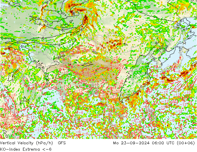 Convection-Index GFS lun 23.09.2024 06 UTC