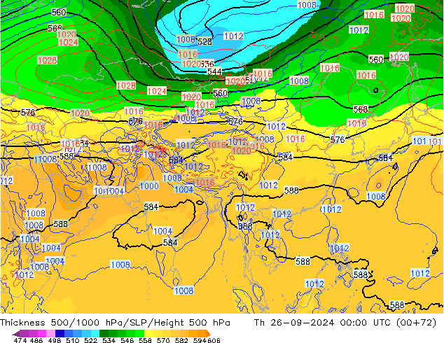 Thck 500-1000hPa GFS Qui 26.09.2024 00 UTC