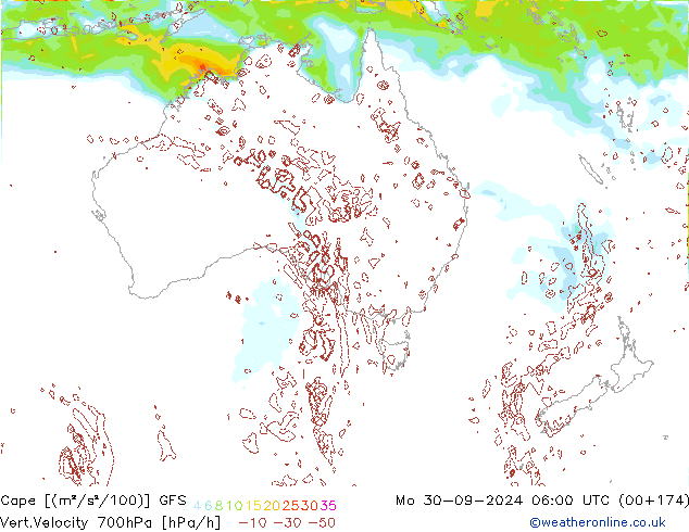 Cape GFS Seg 30.09.2024 06 UTC