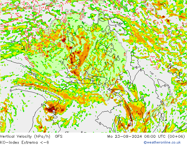 Convection-Index GFS Mo 23.09.2024 06 UTC