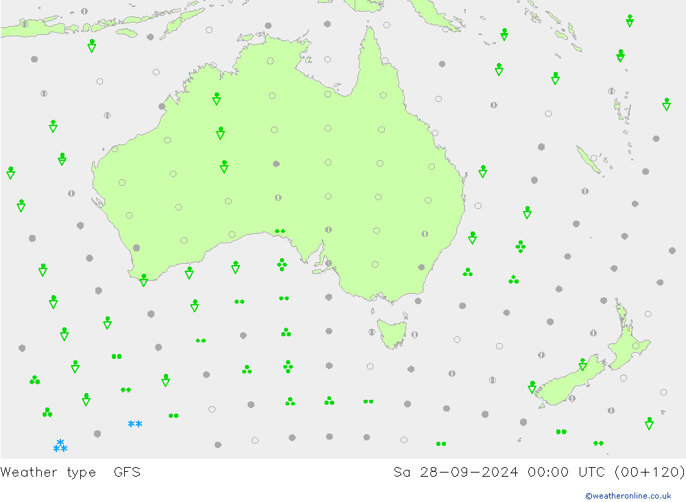 Weather type GFS Sa 28.09.2024 00 UTC