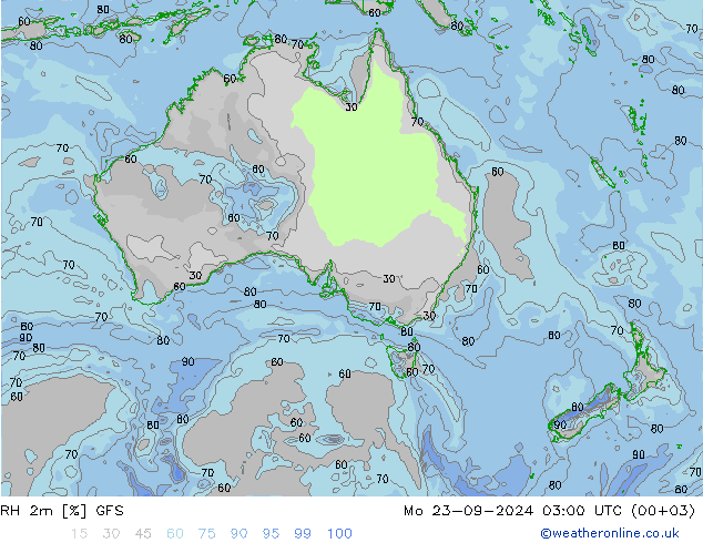 RH 2m GFS September 2024