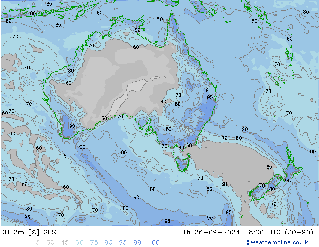 RH 2m GFS Th 26.09.2024 18 UTC