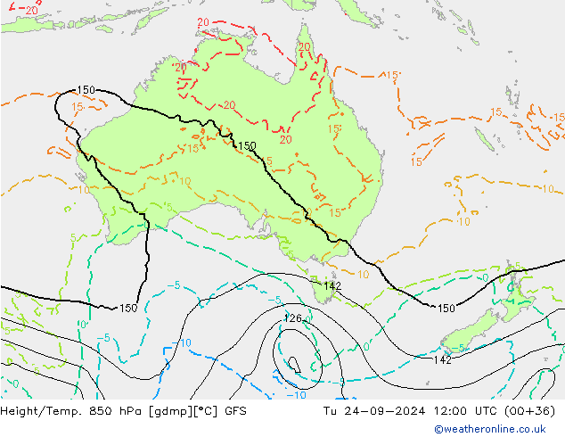 Z500/Rain (+SLP)/Z850 GFS mar 24.09.2024 12 UTC