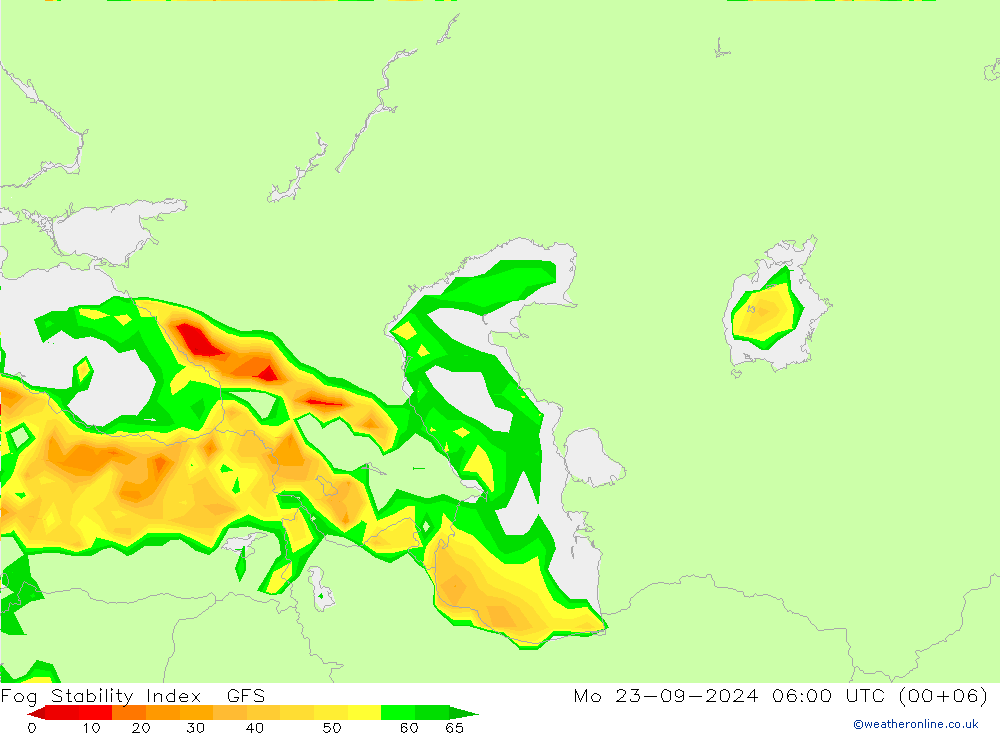 Fog Stability Index GFS Po 23.09.2024 06 UTC