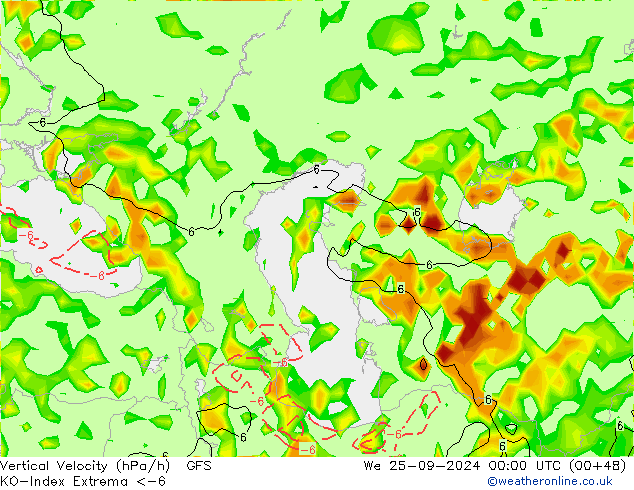 Convection-Index GFS We 25.09.2024 00 UTC