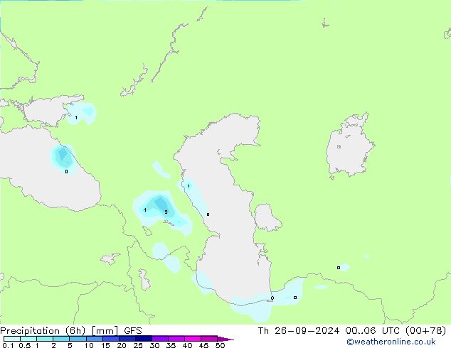 Z500/Rain (+SLP)/Z850 GFS чт 26.09.2024 06 UTC