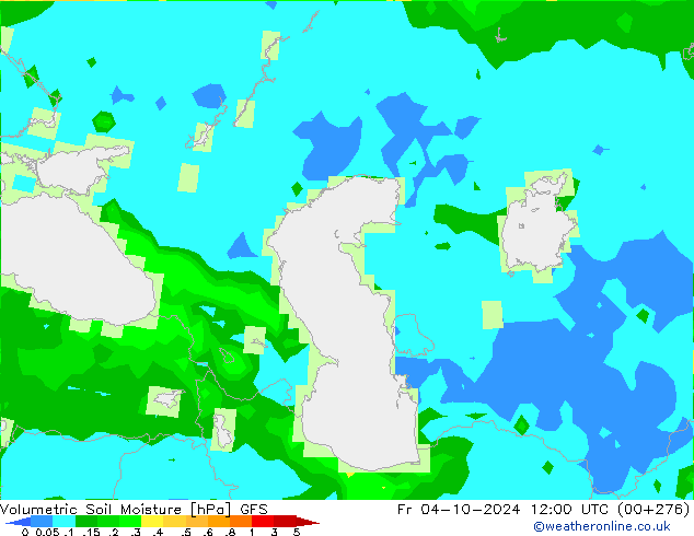 Volumetric Soil Moisture GFS vie 04.10.2024 12 UTC