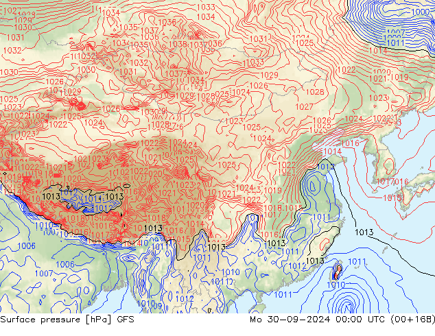 GFS: 星期一 30.09.2024 00 UTC