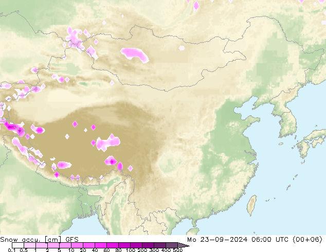 Schneemenge GFS Mo 23.09.2024 06 UTC