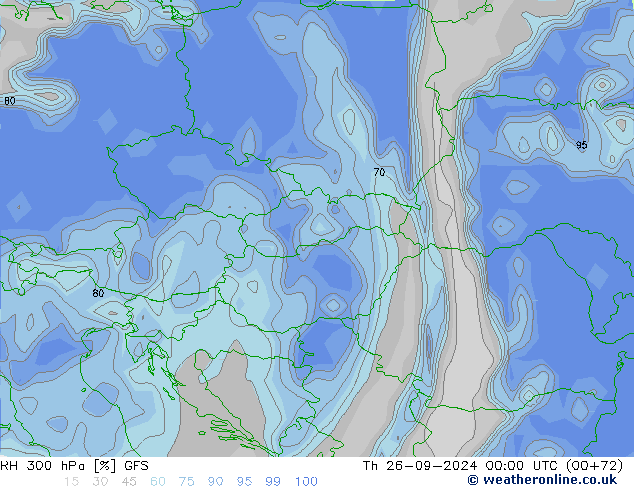 RH 300 hPa GFS Qui 26.09.2024 00 UTC