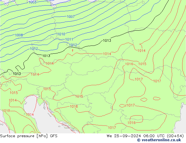 GFS: mer 25.09.2024 06 UTC