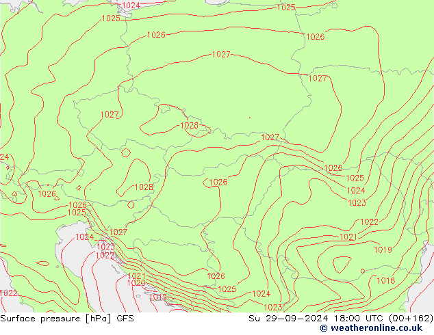 GFS: Ne 29.09.2024 18 UTC