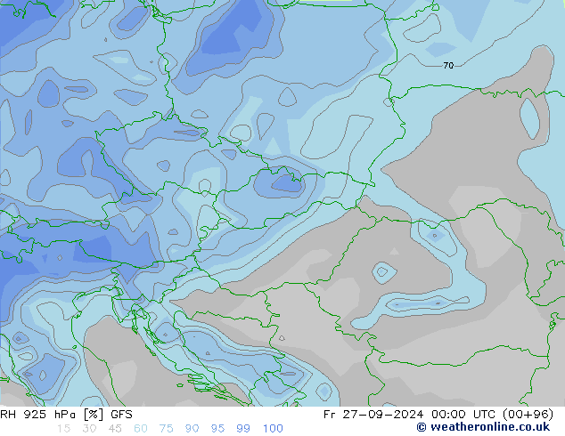 RH 925 hPa GFS Sex 27.09.2024 00 UTC