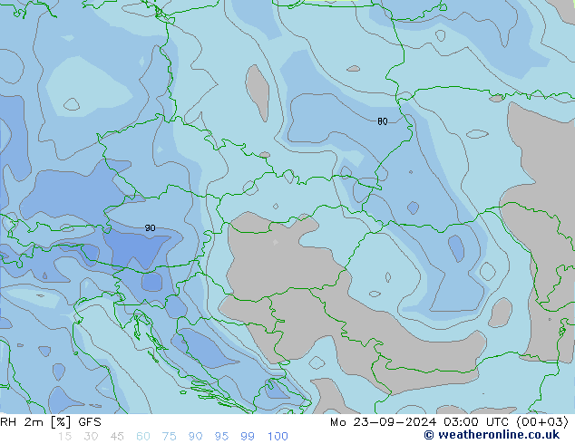 RH 2m GFS  23.09.2024 03 UTC