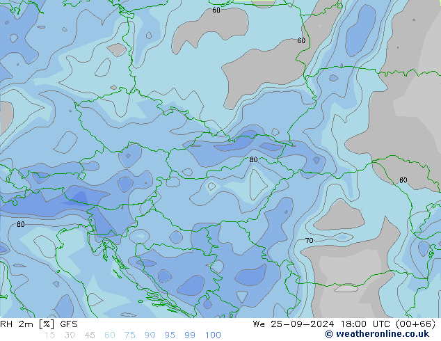 RH 2m GFS We 25.09.2024 18 UTC