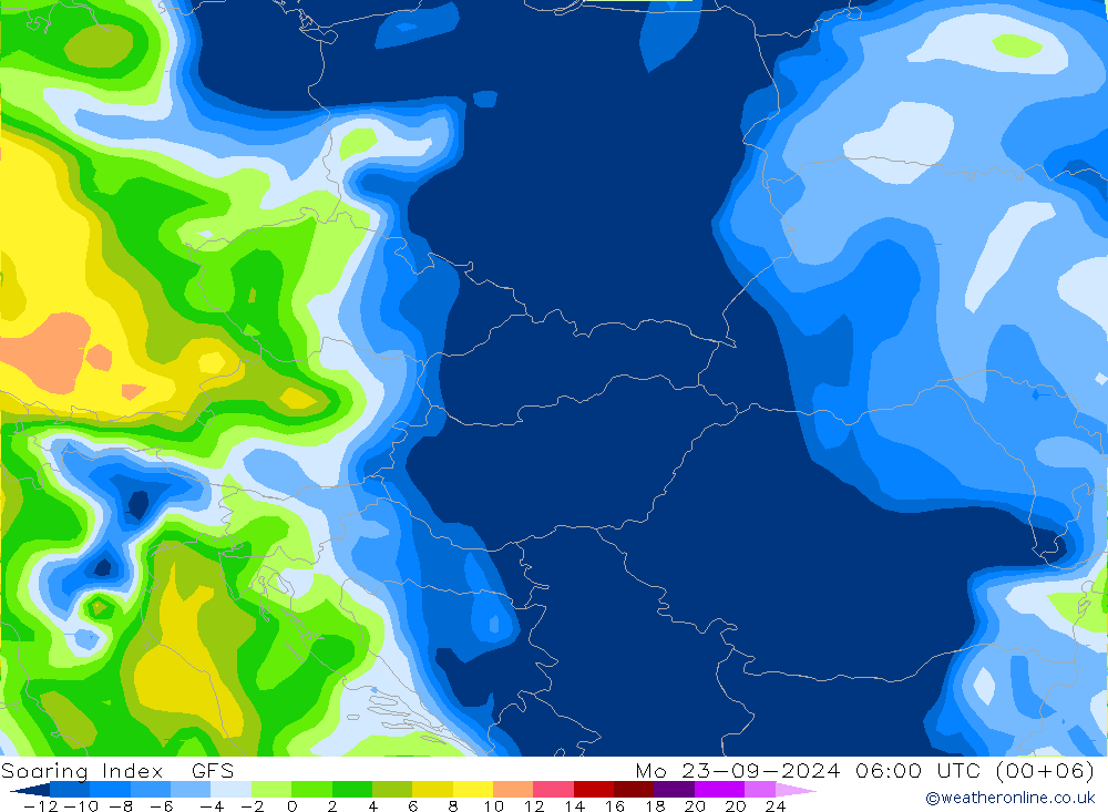 Soaring Index GFS Po 23.09.2024 06 UTC