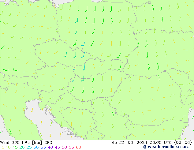 Vent 900 hPa GFS septembre 2024