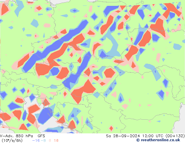 V-Adv. 850 hPa GFS sab 28.09.2024 12 UTC