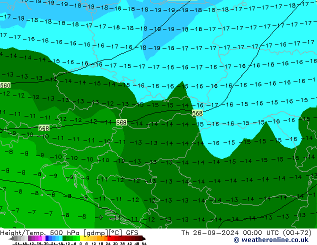 Z500/Rain (+SLP)/Z850 GFS Th 26.09.2024 00 UTC