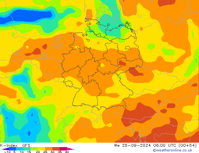 K-Index GFS St 25.09.2024 06 UTC