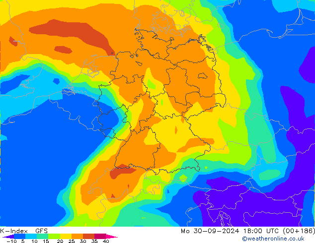 K-Index GFS Mo 30.09.2024 18 UTC