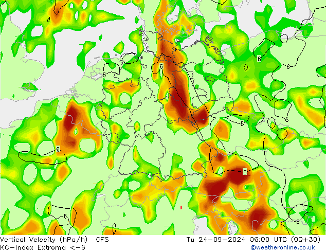 Convection-Index GFS  24.09.2024 06 UTC