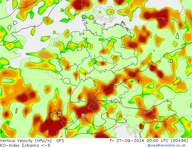 Convection-Index GFS Pá 27.09.2024 00 UTC