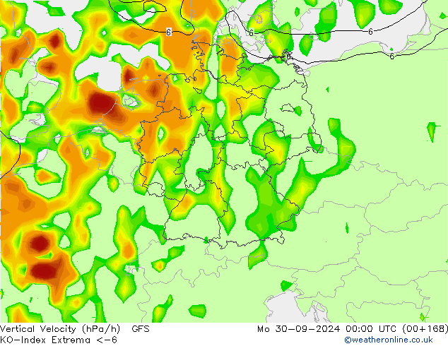 Konveksiyon - İndeks GFS Pzt 30.09.2024 00 UTC