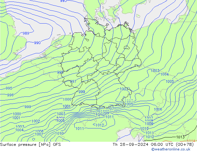 GFS: czw. 26.09.2024 06 UTC