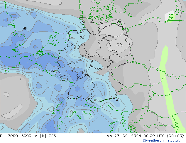 RV 3000-6000 m GFS ma 23.09.2024 00 UTC