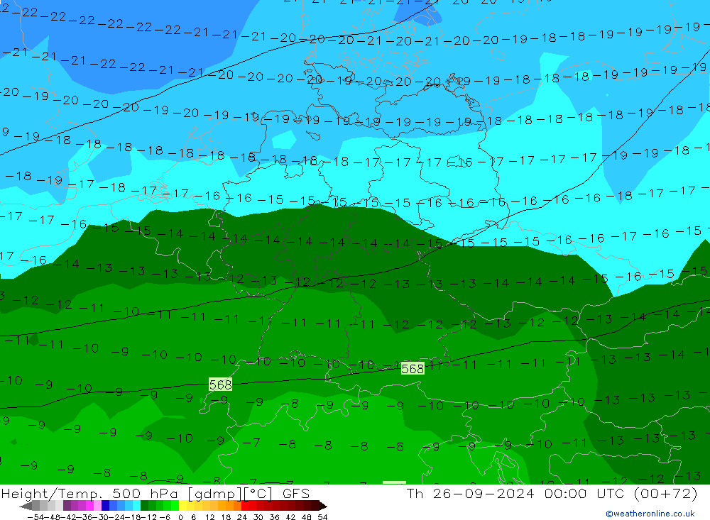 Z500/Rain (+SLP)/Z850 GFS Th 26.09.2024 00 UTC