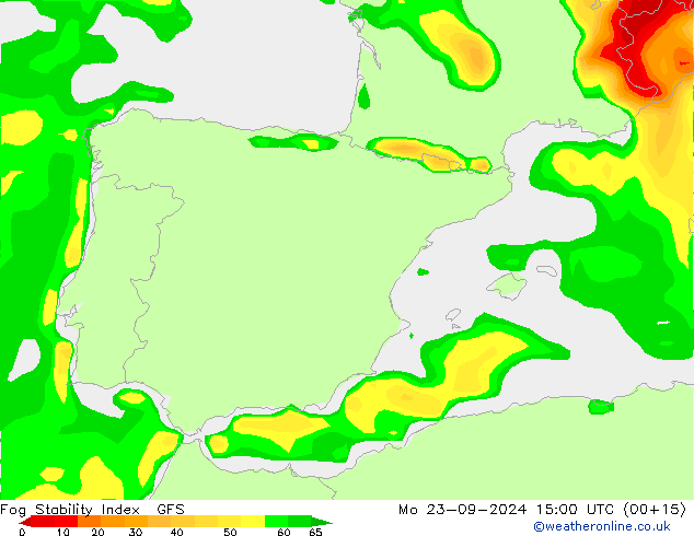 Fog Stability Index GFS ma 23.09.2024 15 UTC