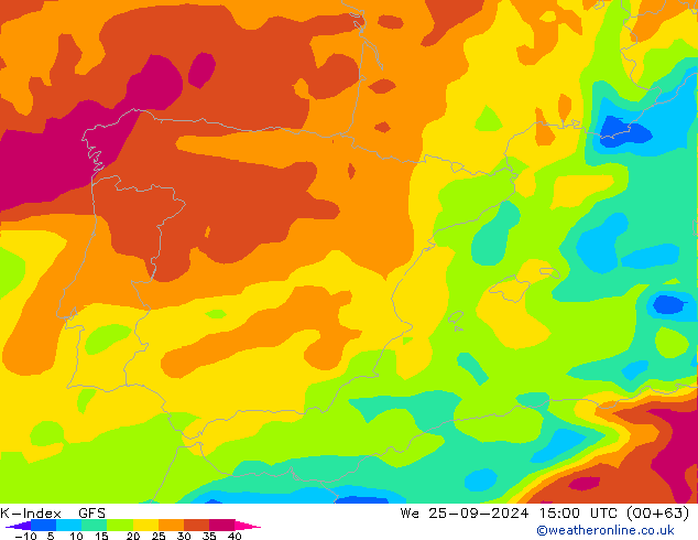 K-Index GFS St 25.09.2024 15 UTC