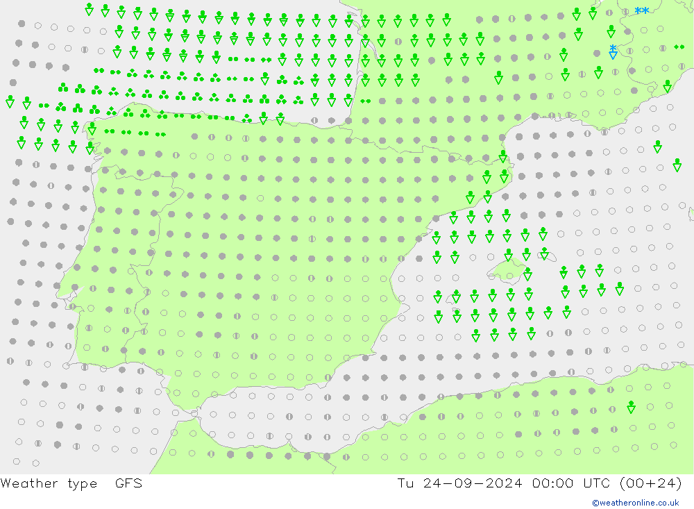 Modellwetter GFS Di 24.09.2024 00 UTC