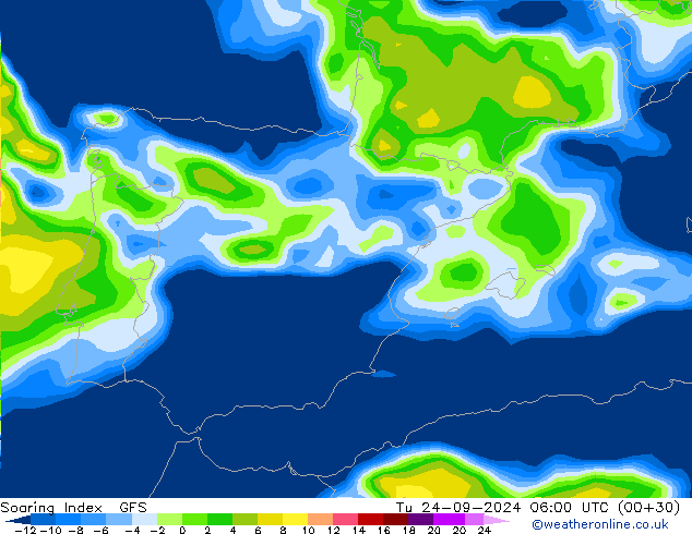 Soaring Index GFS Di 24.09.2024 06 UTC