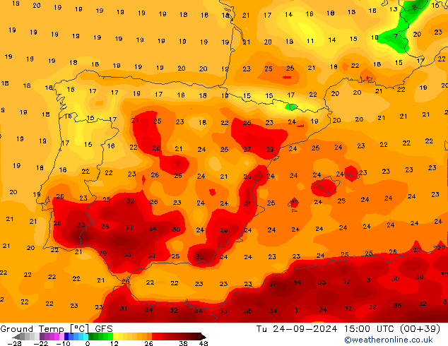 temp. mín./solo GFS Ter 24.09.2024 15 UTC