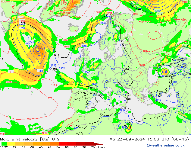 Max. wind velocity GFS Seg 23.09.2024 15 UTC