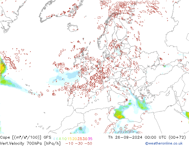 Cape GFS Do 26.09.2024 00 UTC