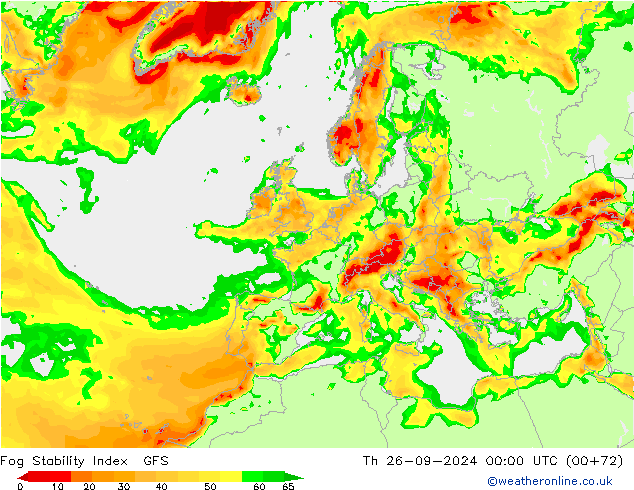 Fog Stability Index GFS Do 26.09.2024 00 UTC