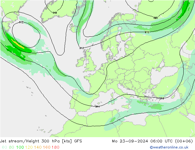 джет GFS пн 23.09.2024 06 UTC