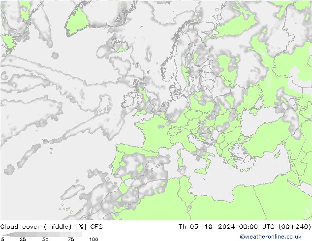 Bewolking (Middelb.) GFS do 03.10.2024 00 UTC