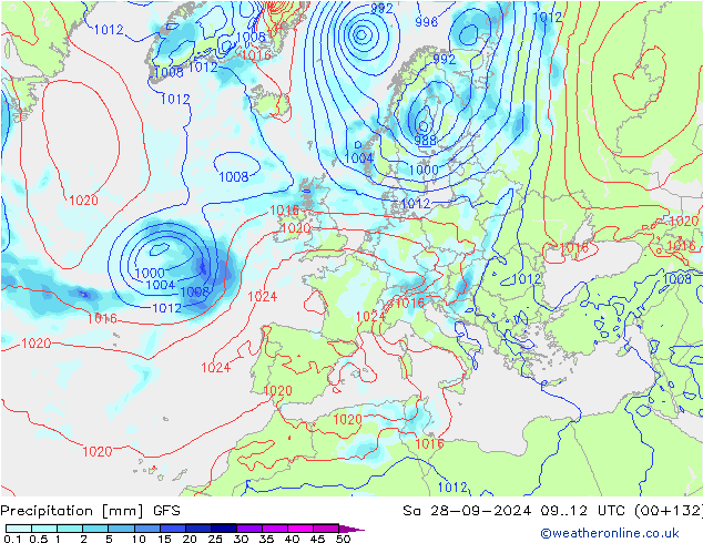 GFS: So 28.09.2024 12 UTC