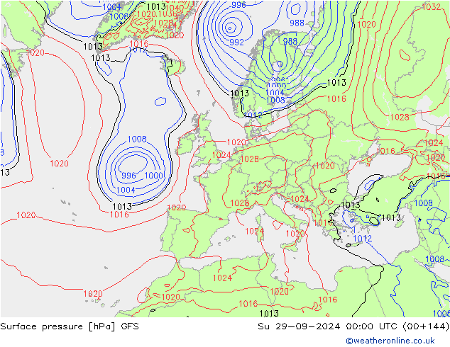 GFS: So 29.09.2024 00 UTC