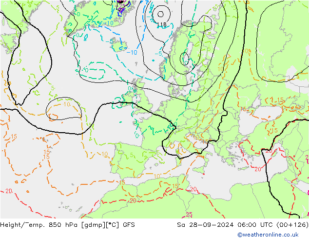 Z500/Rain (+SLP)/Z850 GFS so. 28.09.2024 06 UTC